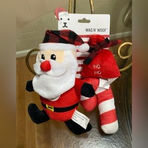 Jmle - Wag N Woof Dog  Set Of 3 Little Chistmas Dog Toy With Squeaker.